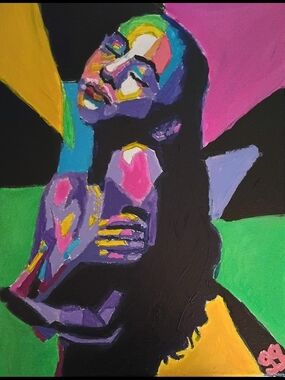Original Soul Singer Songwriter Sade Praying GG – 11″ x 14″ Canvas Painting